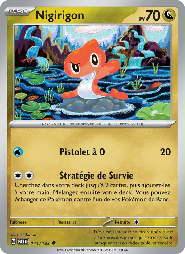Scan HD carte Pokémon Nigirigon 141/182 — Faille Paradoxe
