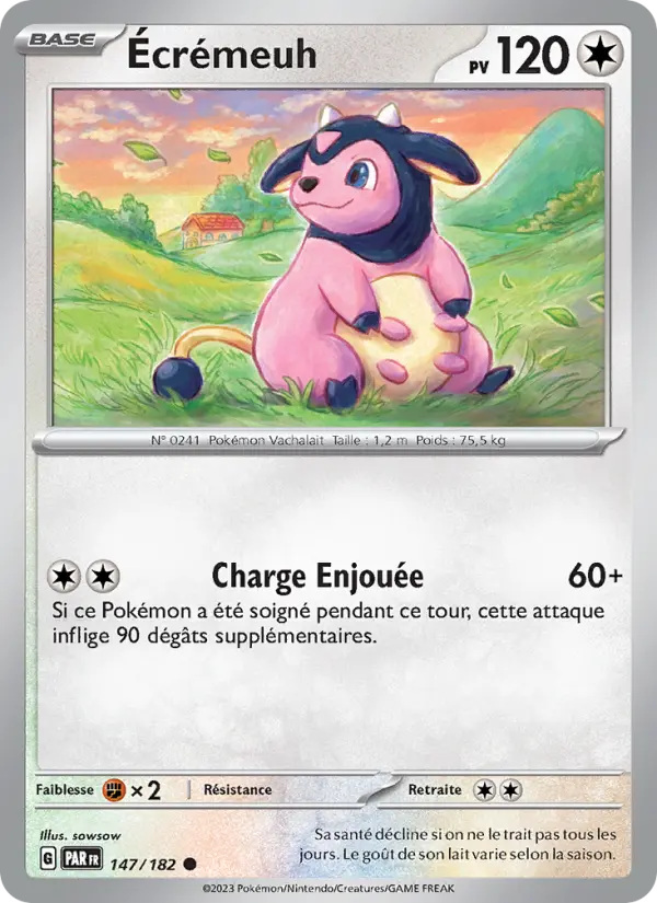 Scan HD carte Pokémon Écrémeuh 147/182 — Faille Paradoxe