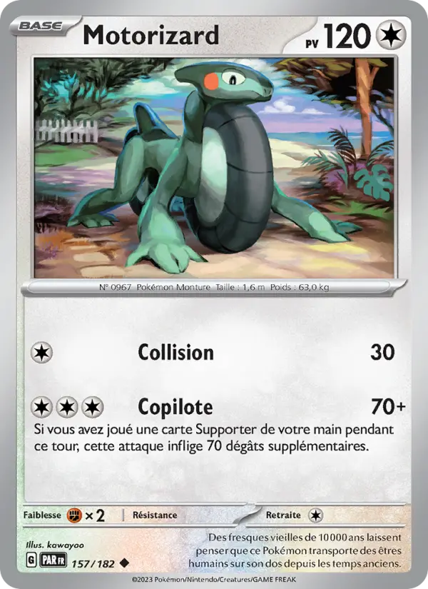 Scan HD carte Pokémon Motorizard 157/182 — Faille Paradoxe
