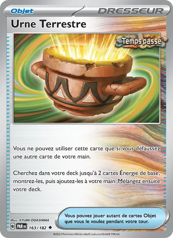Scan HD carte Pokémon Urne Terrestre 163/182 — Faille Paradoxe
