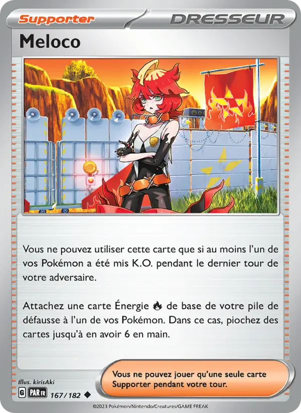 Scan HD carte Pokémon Meloco 167/182 — Faille Paradoxe