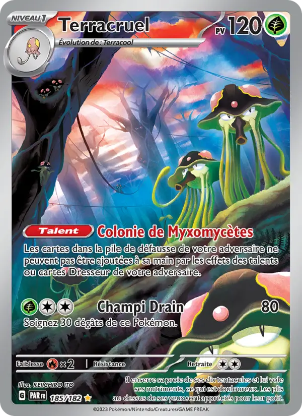 Scan HD carte Pokémon Terracruel 185/182 — Faille Paradoxe