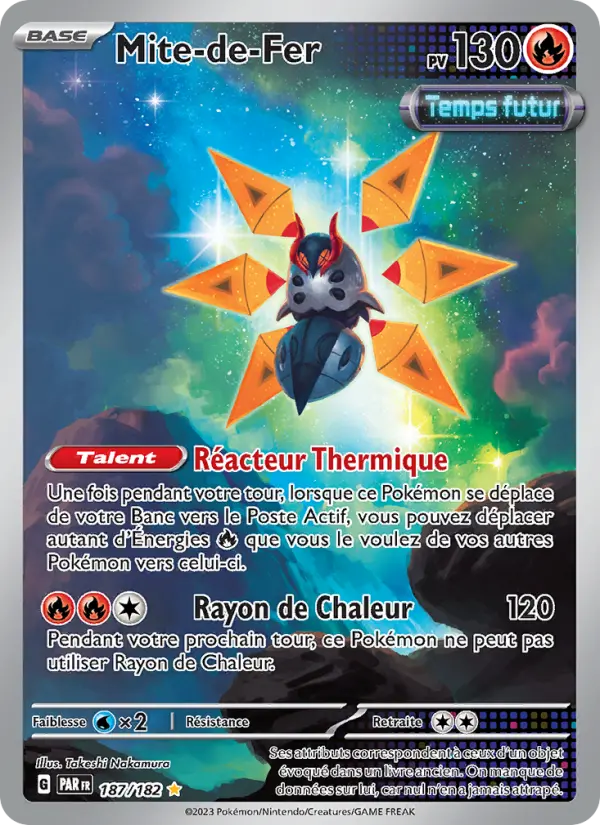 Scan HD carte Pokémon Mite-de-Fer 187/182 — Faille Paradoxe