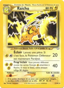Carte Pokemon Raichu 21/64 Neo Revelation