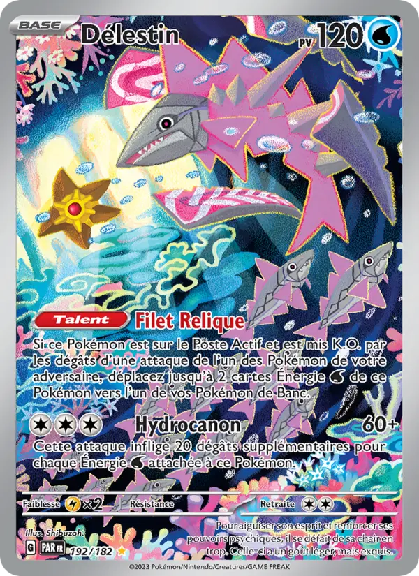 Scan HD carte Pokémon Délestin 192/182 — Faille Paradoxe