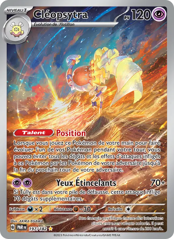 Scan HD carte Pokémon Cléopsytra 197/182 — Faille Paradoxe