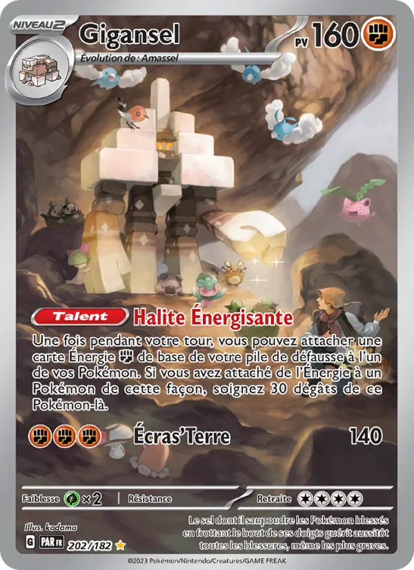 Scan HD carte Pokémon Gigansel 202/182 — Faille Paradoxe