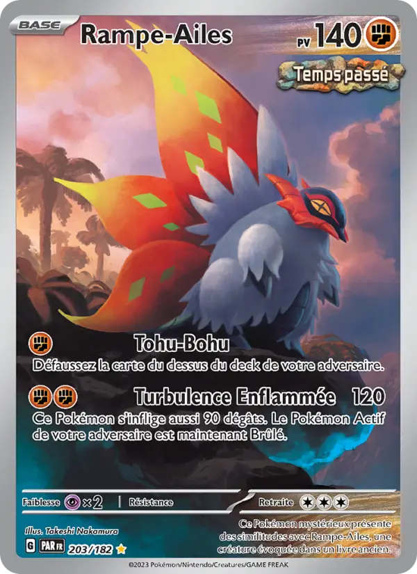 Scan HD carte Pokémon Rampe-Ailes 203/182 — Faille Paradoxe