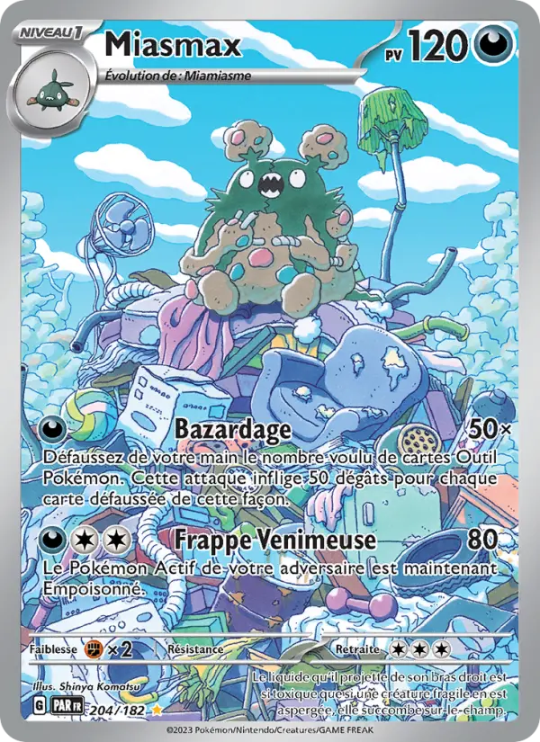 Scan HD carte Pokémon Miasmax 204/182 — Faille Paradoxe