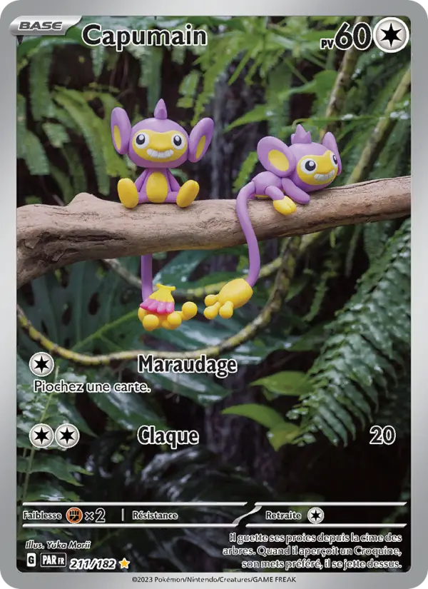 Scan HD carte Pokémon Capumain 211/182 — Faille Paradoxe