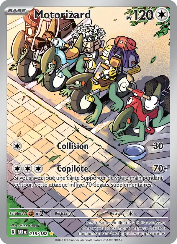 Scan HD carte Pokémon Motorizard 215/182 — Faille Paradoxe