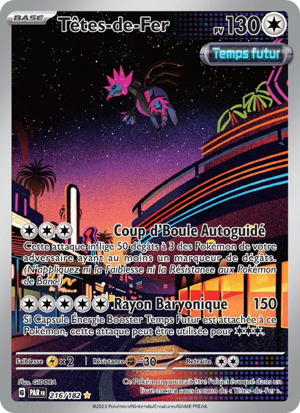 Scan HD carte Pokémon Têtes-de-Fer 216/182 — Faille Paradoxe