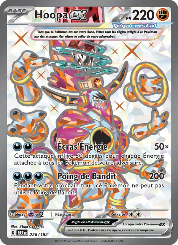 Scan HD carte Pokémon Hoopa-ex 226/182 — Faille Paradoxe