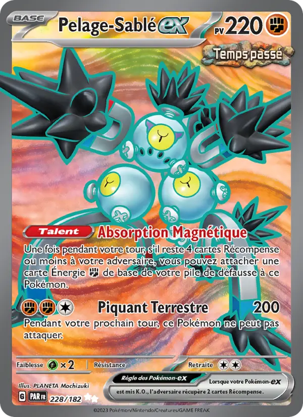 Scan HD carte Pokémon Pelage-Sablé-ex 228/182 — Faille Paradoxe