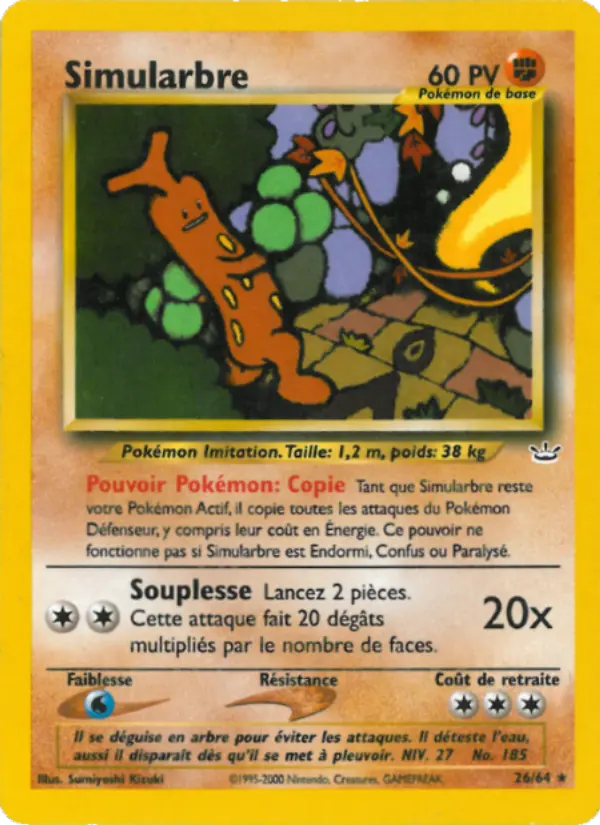 Scan HD carte Pokémon Simularbre 26/64 — Neo Revelation