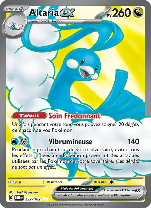 Scan HD carte Pokémon Altaria-ex 232/182 — Faille Paradoxe