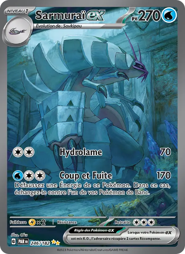 Scan HD carte Pokémon Sarmuraï-ex 246/182 — Faille Paradoxe