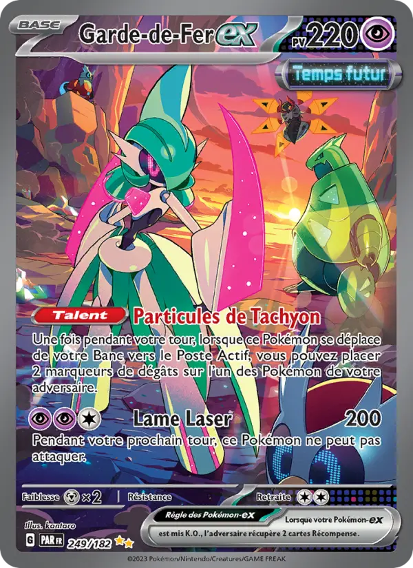 Scan HD carte Pokémon Garde-de-Fer-ex 249/182 — Faille Paradoxe