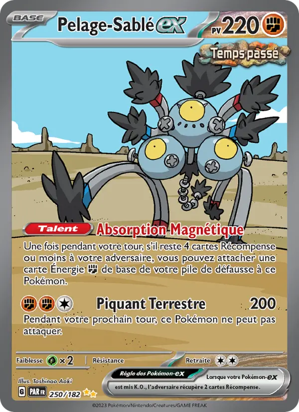 Scan HD carte Pokémon Pelage-Sablé-ex 250/182 — Faille Paradoxe