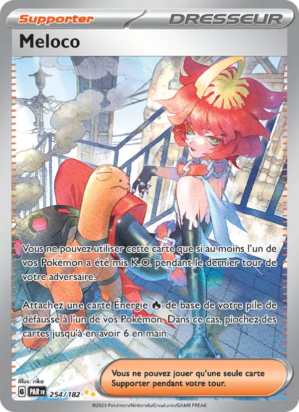 Scan HD carte Pokémon Meloco 254/182 — Faille Paradoxe