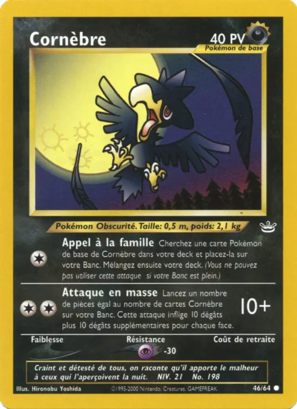 Scan HD carte Pokémon Cornèbre 46/64 — Neo Revelation
