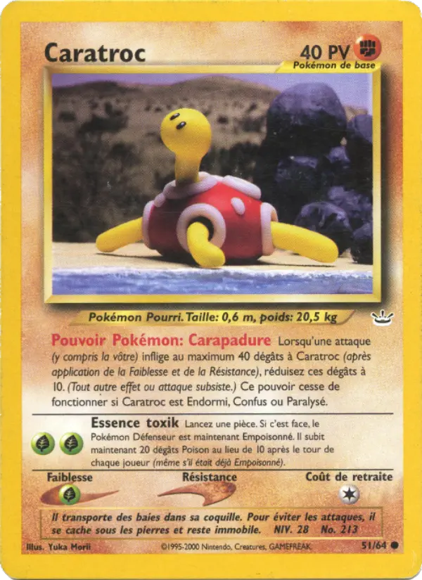 Scan HD carte Pokémon Caratroc 51/64 — Neo Revelation