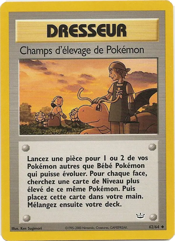 Scan HD carte Pokémon Champs d'élevage de Pokémon 62/64 — Neo Revelation