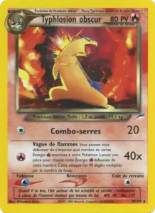 Carte Pokemon Typhlosion obscur 10/105 Neo Destiny