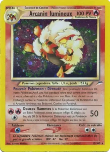 Carte Pokemon Arcanin lumineux 12/105 Neo Destiny