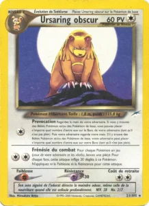Carte Pokemon Ursaring obscur 21/105 Neo Destiny