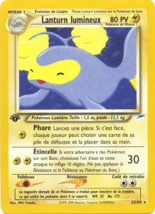 Carte Pokemon Lanturn lumineux 23/105 Neo Destiny