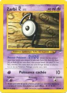 Carte Pokemon Zarbi G 27/105 Neo Destiny