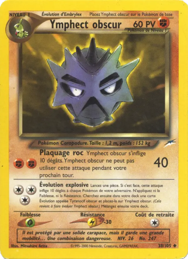 Scan HD carte Pokémon Ymphect obscur 38/105 — Neo Destiny