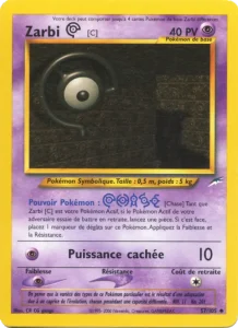 Carte Pokemon Zarbi C 57/105 Neo Destiny