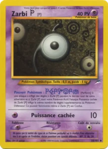 Carte Pokemon Zarbi P 58/105 Neo Destiny