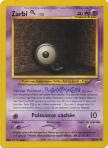 Carte Pokemon Zarbi Q 59/105 Neo Destiny