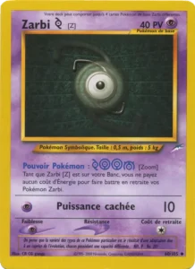 Carte Pokemon Zarbi Z 60/105 Neo Destiny