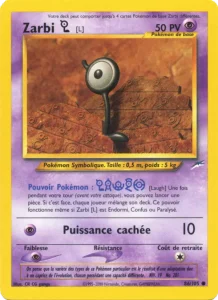 Carte Pokemon Zarbi L 86/105 Neo Destiny