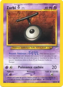 Carte Pokemon Zarbi T 88/105 Neo Destiny