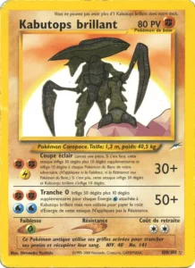 Carte Pokémon Kabutops brillant 108 Neo Destiny