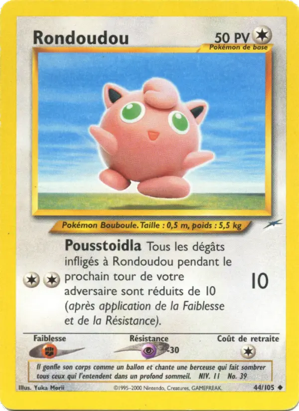 Scan HD carte Pokémon Rondoudou 44/105 — Neo Destiny