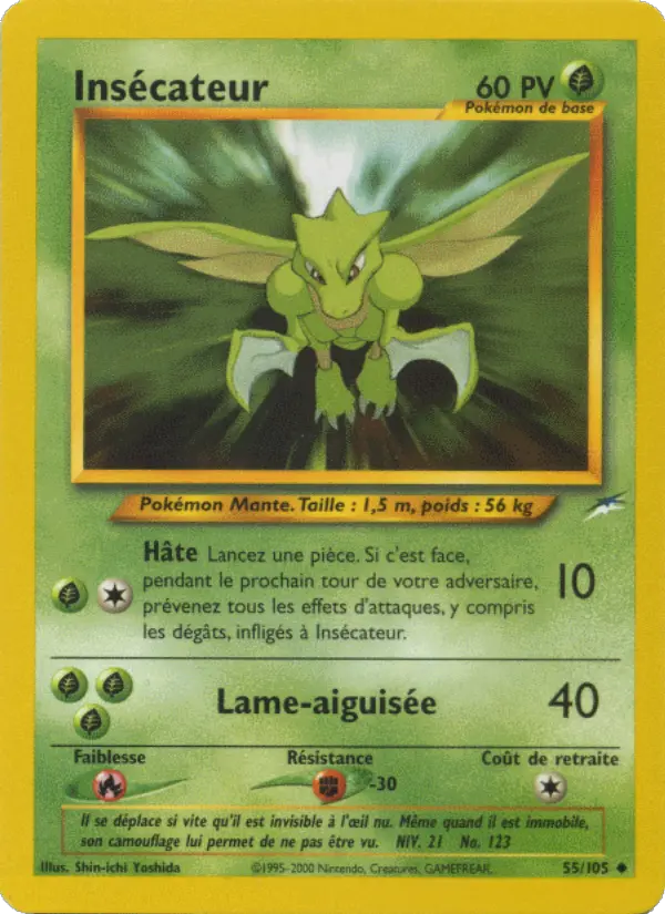 Scan HD carte Pokémon Insécateur 55/105 — Neo Destiny