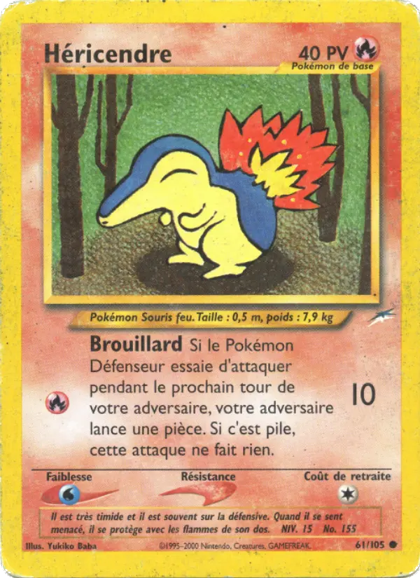 Scan HD carte Pokémon Héricendre 61/105 — Neo Destiny