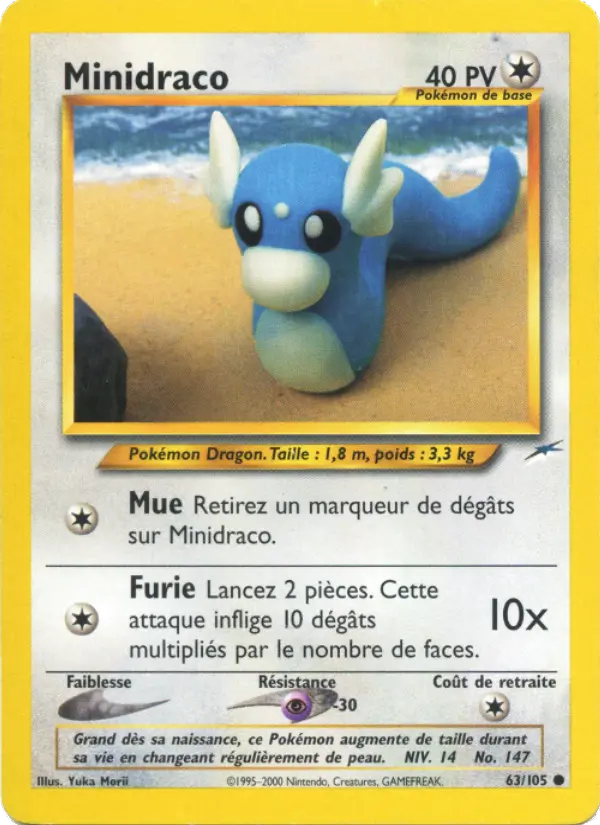 Scan HD carte Pokémon Minidraco 63/105 — Neo Destiny