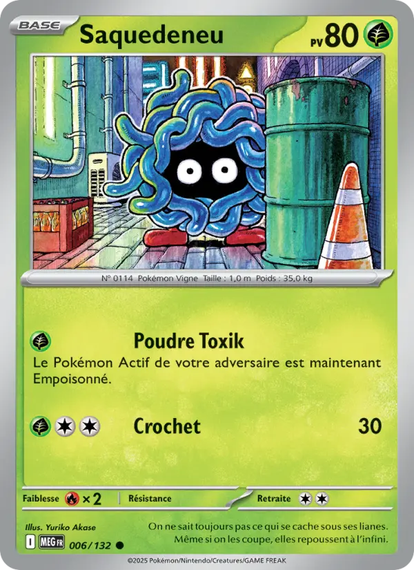 Scan HD carte Pokémon Saquedeneu 006/132 — Méga-Évolution