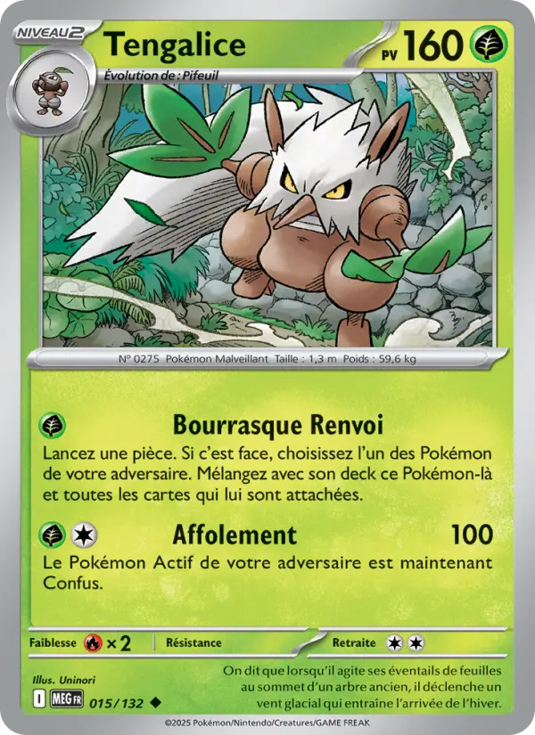 Scan HD carte Pokémon Tengalice 015/132 — Méga-Évolution