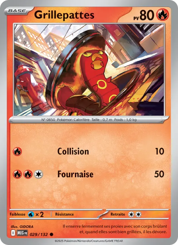 Scan HD carte Pokémon Grillepattes 029/132 — Méga-Évolution