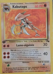 Carte Pokemon Kabutops 24/62 Fossile