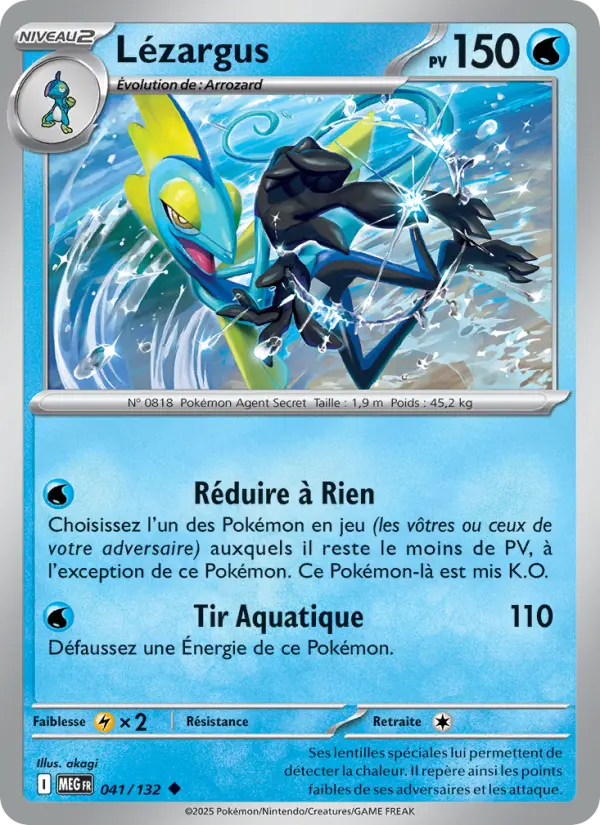 Scan HD carte Pokémon Lézargus 041/132 — Méga-Évolution