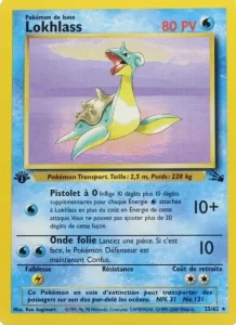 Carte Pokemon Lokhlass 25/62 Fossile